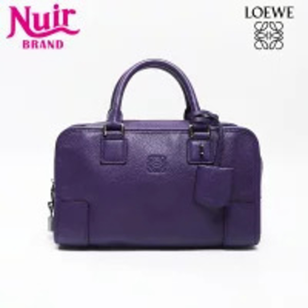 Loewe Anagram Amazona Handbag Purple